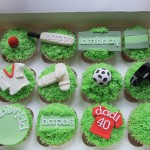 cricket and football cupcakes