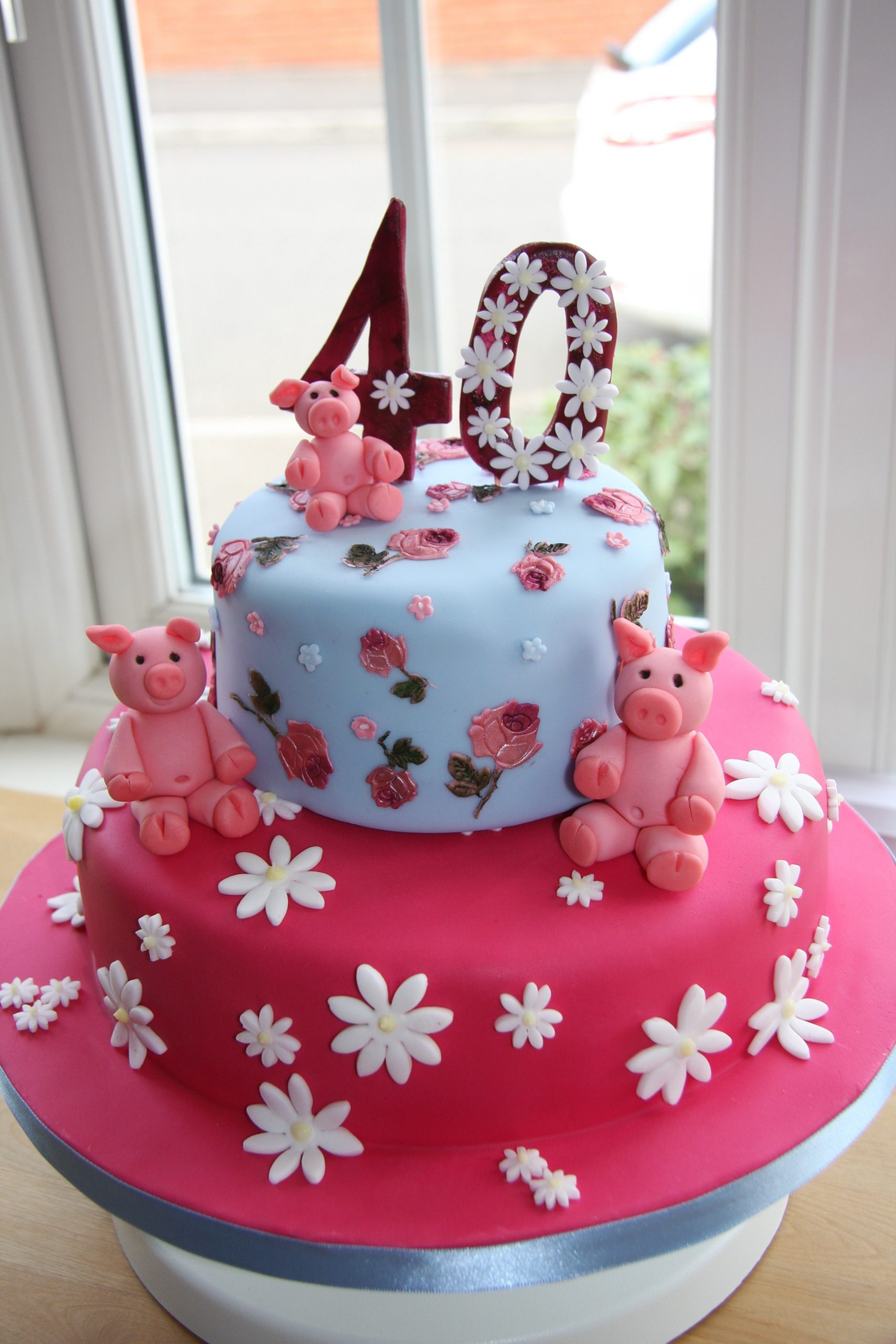Cath Kidston inspired pig cake