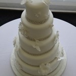 Butterflies and Bling wedding cake